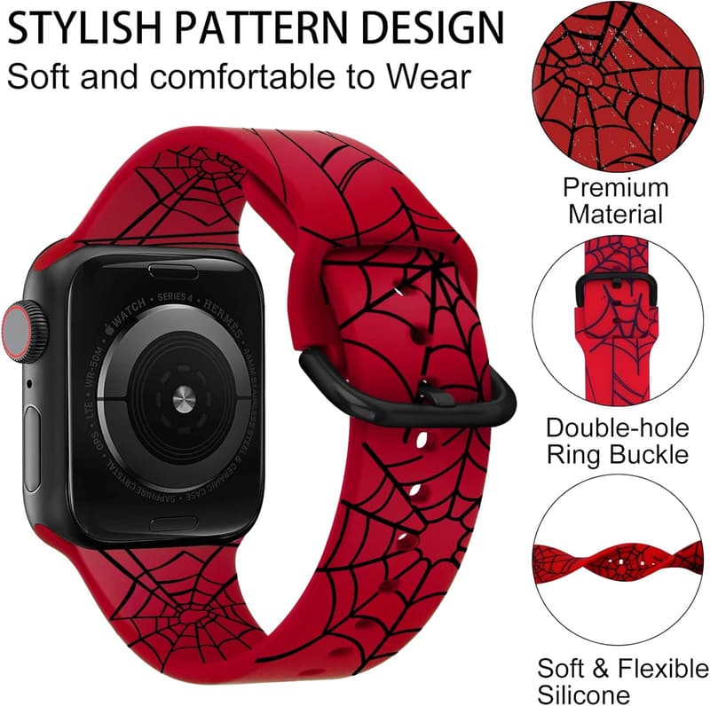Spider Web Cartoon Silicone Apple Watch Band Replacement