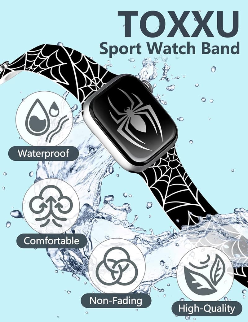 Stylish Silicone Watch Band for Apple Watch (49mm-38mm) 男女通用
