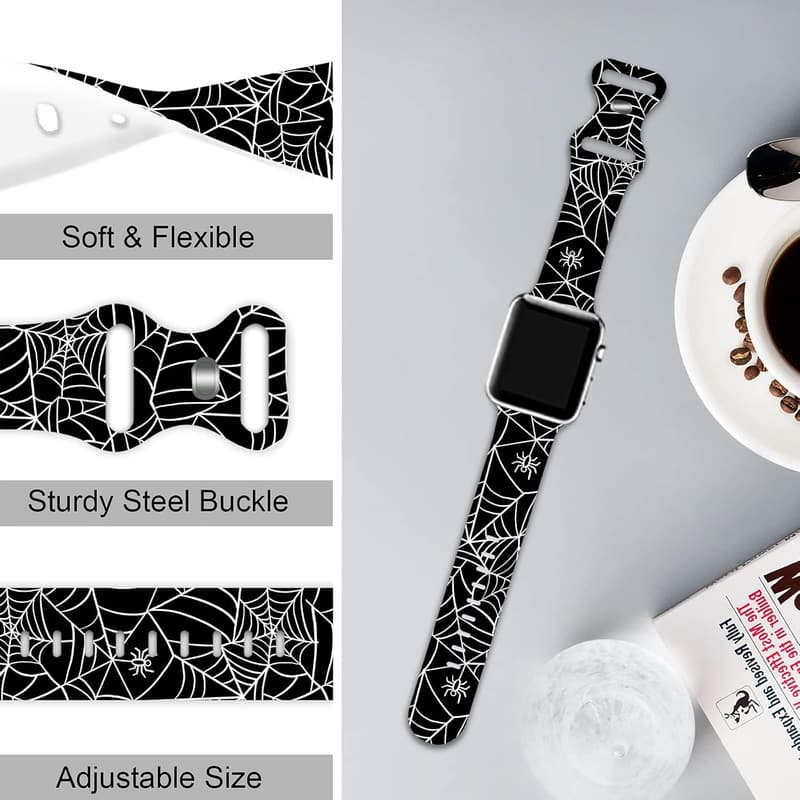 Adjustable Soft Silicone Sport Strap for Apple Watch, Unisex