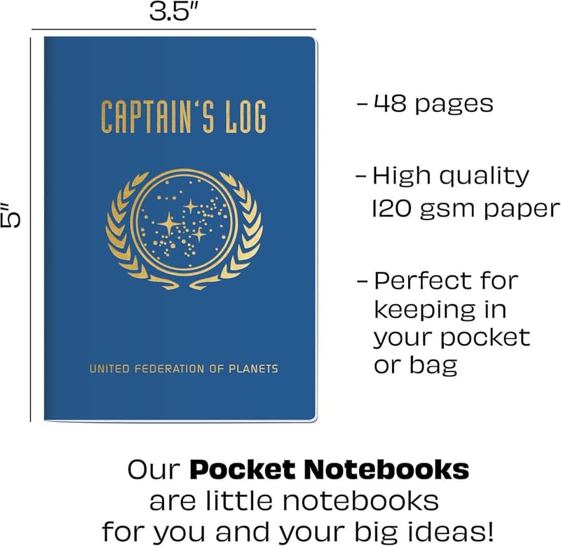 Star Trek Captain's Log Mini Pocket Notebook - Officially Licensed