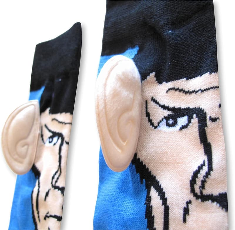 Star Trek Spock Crew Socks – Blue, Size 10-13 (Shoe 6-12)