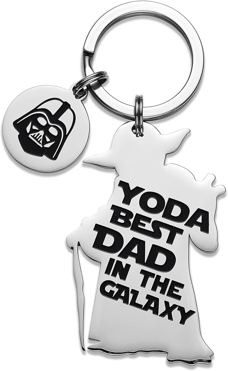 Best Dad Ever Yoda Keychain | Star Wars Gift