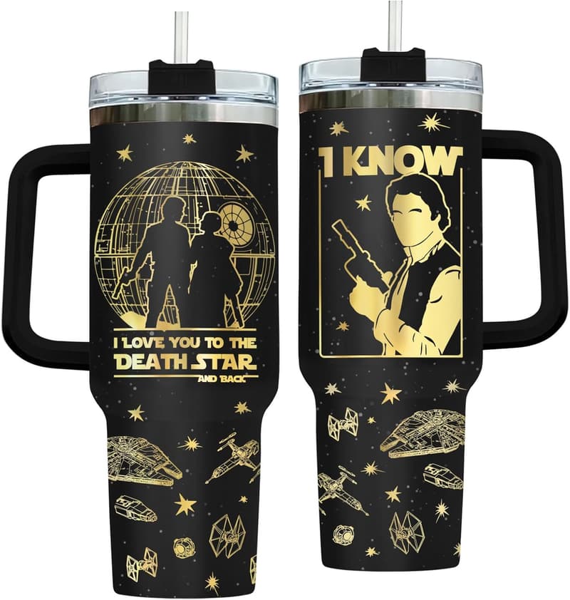 Star Wars Couples 40 Oz Tumbler - I Love You I Know