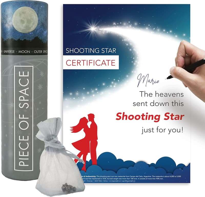 Valentine's Day Real Iron Meteorite Gift for Couples