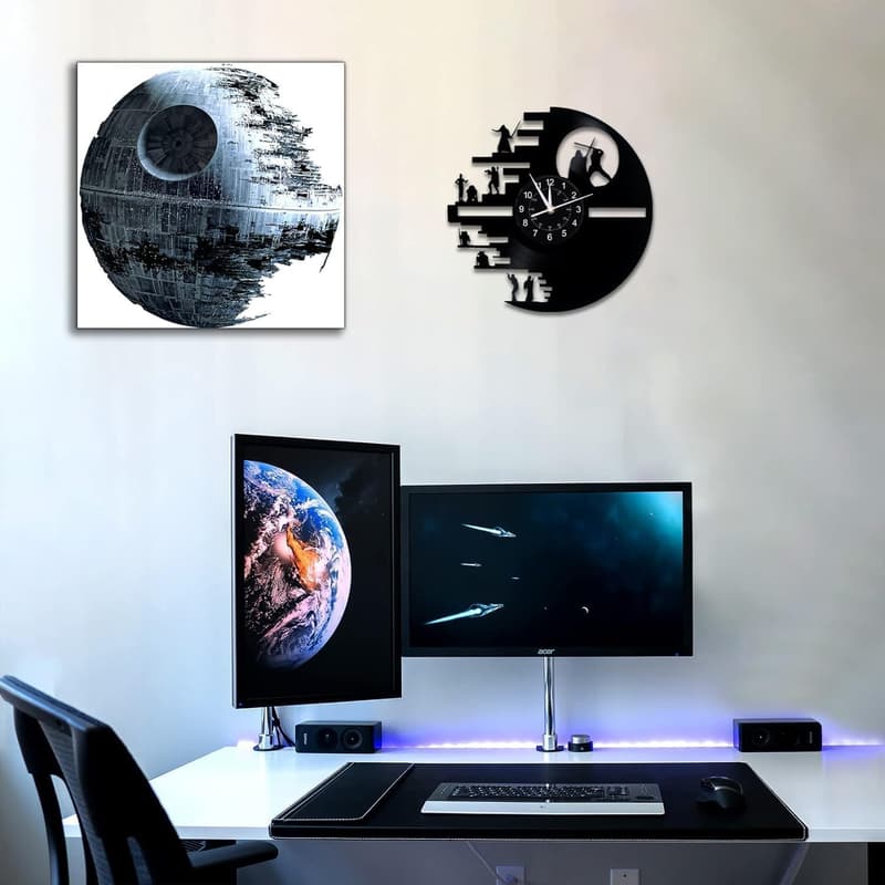 Star Wars Vinyl Record Wall Clock for Men