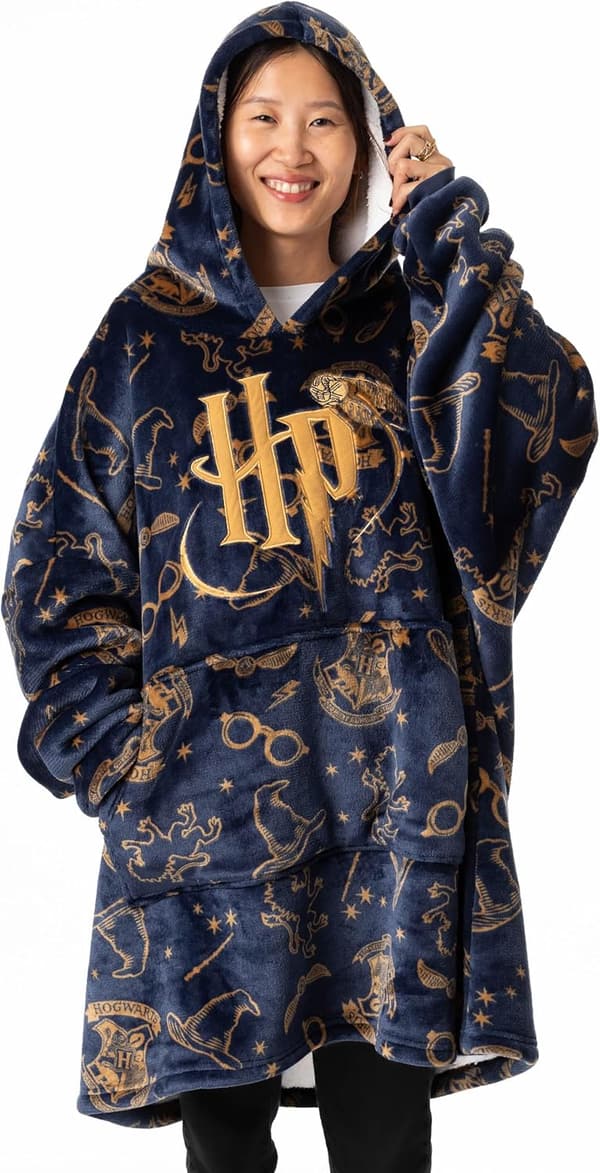 Harry Potter Wearable Blanket Hoodie for Men & Women - Sherpa Fleece