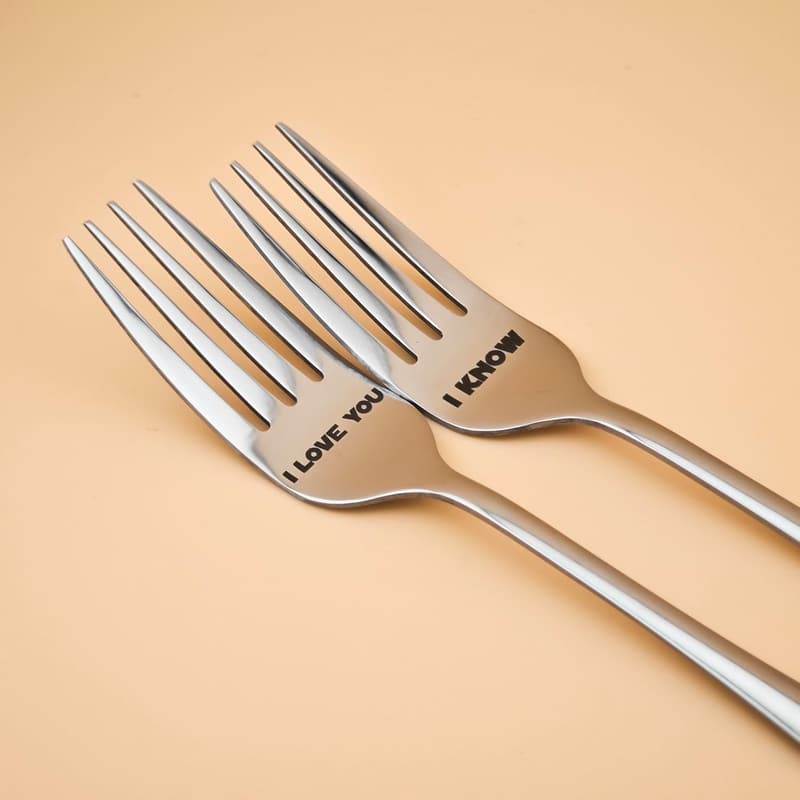 Valentine's Day Star Wars Forks Set for Couples, Laser-Engraved