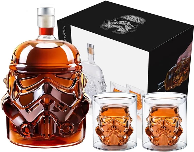 Christmas Whiskey Decanter Set with 2 Glasses