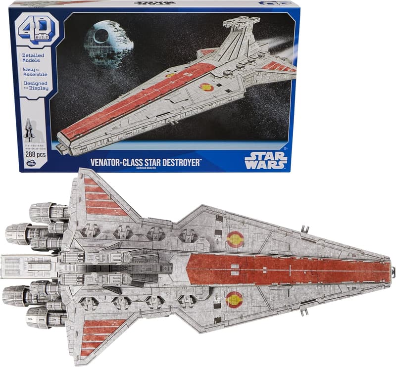 Star Wars 4D Venator-Class Star Destroyer Model Kit for Adults & Teens