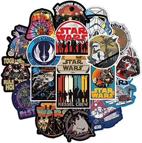 Star Wars Vinyl Stickers Pack for Teens - 100 Waterproof Decals