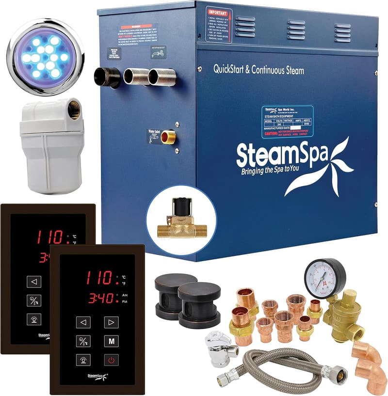 SteamSpa Executive 12 KW Steam Bath Generator Package