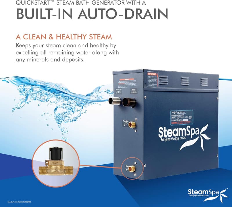 SteamSpa Executive 12 KW Steam Bath Generator Package
