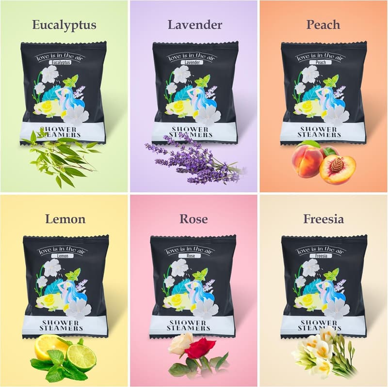 Aromatherapy Shower Steamers Set for Stress Relief and Relaxation