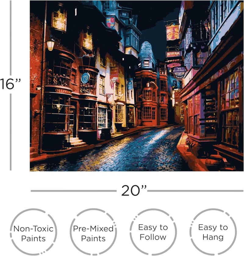 Harry Potter Diagon Alley Paint by Numbers Kit - 16x20 inches