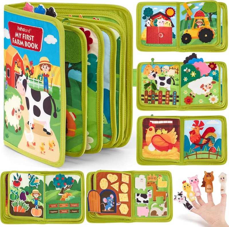 Montessori Busy Book for Toddlers 1-3 - Educational Quiet Activity Toy