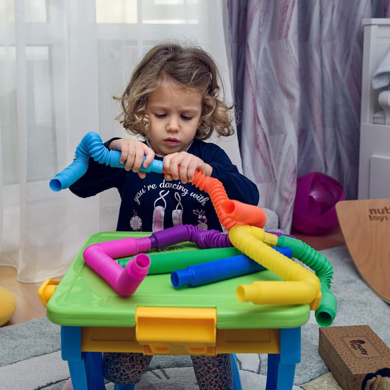 Pop Tubes Sensory Toys - 8 Pack for Kids & Toddlers