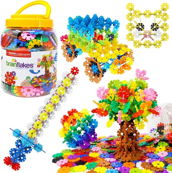 500-Piece Interlocking Plastic Disc Set for Creative STEM Play