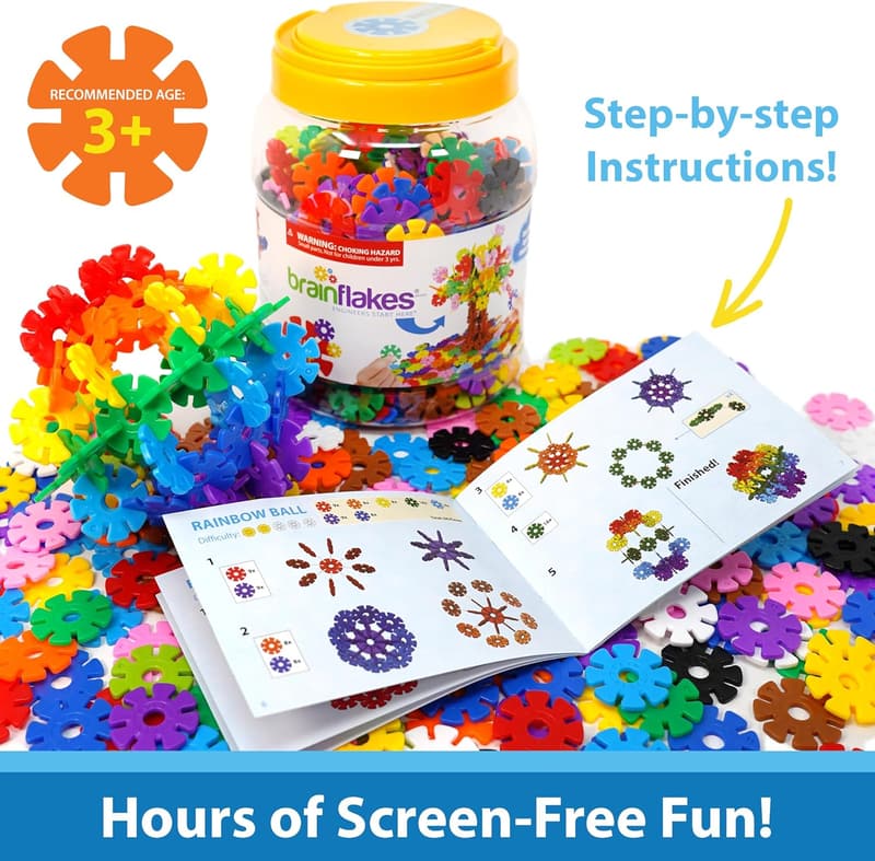 500-Piece Interlocking Plastic Disc Set for Creative STEM Play