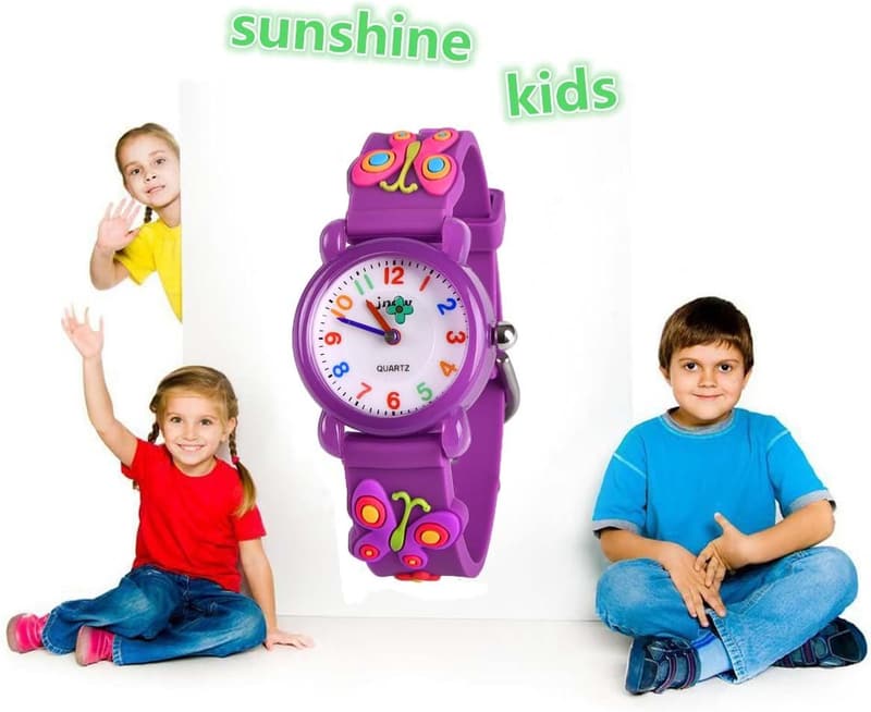 3D Cartoon Waterproof Toddler Watch for Girls, Ages 3-8