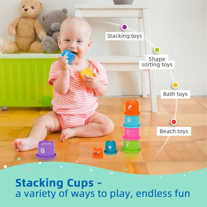 Montessori Educational Toys Set for 1-Year-Olds – 8-in-1 Wooden Activities