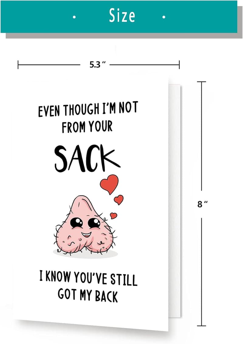 Funny Bonus Dad Card - Rude Father's Day Greeting for Stepfathers