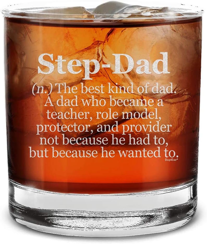 Engraved Whiskey Glass Gift for Stepdad - 11 oz.