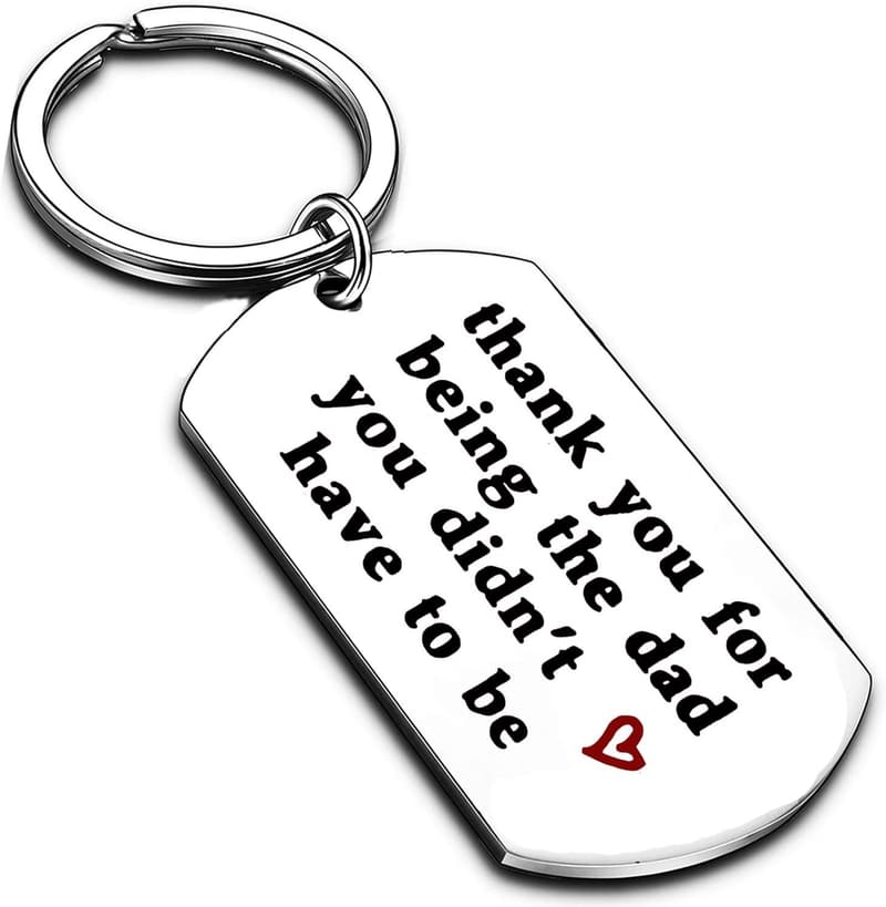 Father's Day Keychain for Stepdad - 