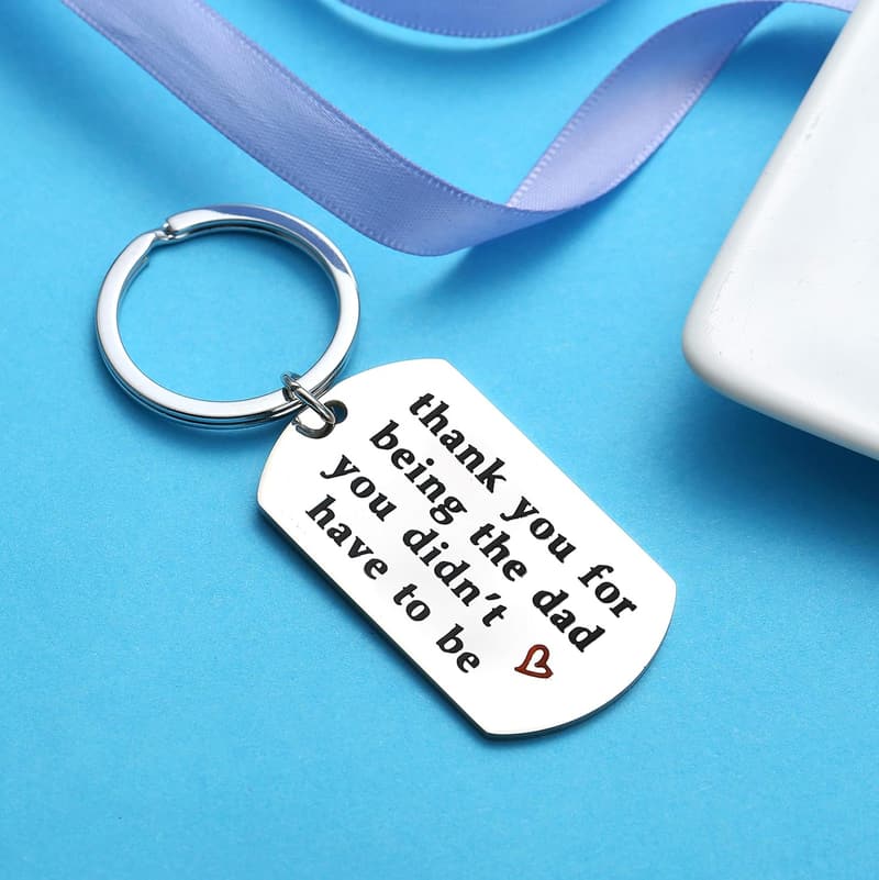 Father's Day Keychain for Stepdad - 
