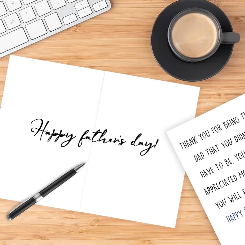 Funny Father's Day Card for Stepdad - Humorous Thank You Gift