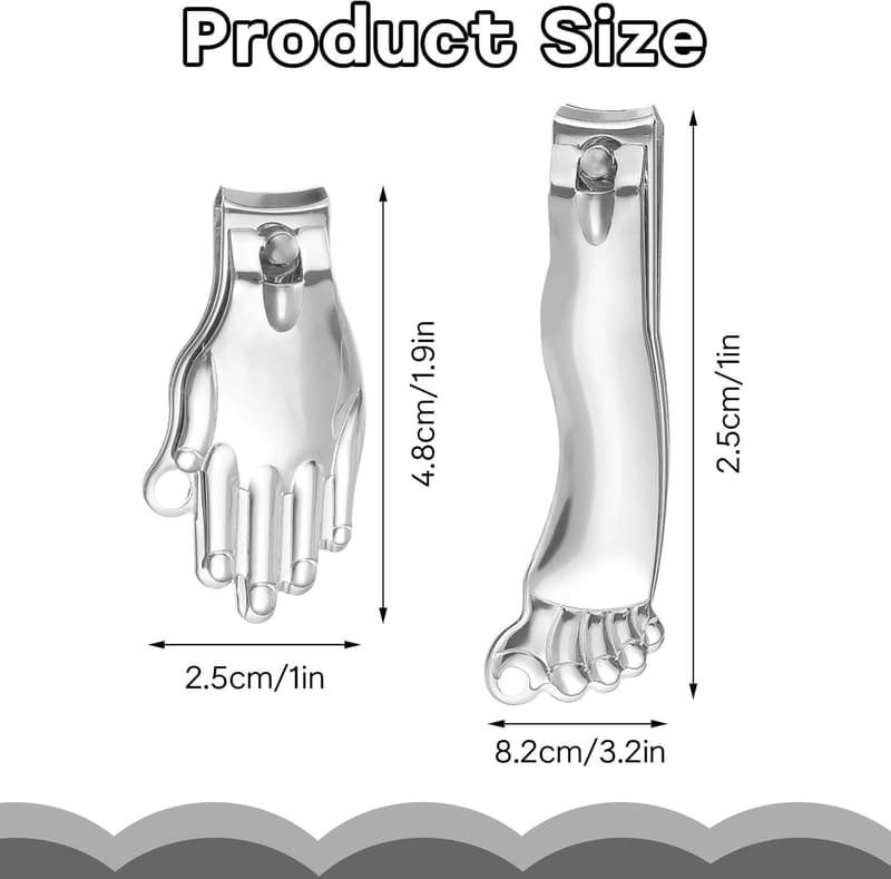 Funny Foot and Hand Shaped Nail Clippers Set for Adults