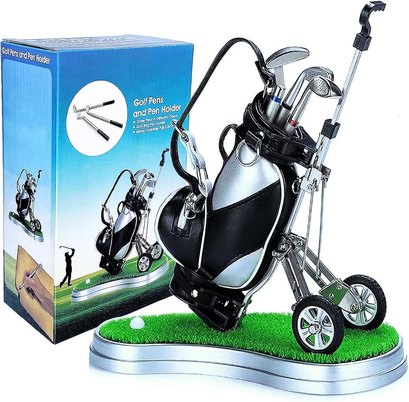 Golf Pen Holder Set with 3 Club Pens - Funny Gifts for Golfers