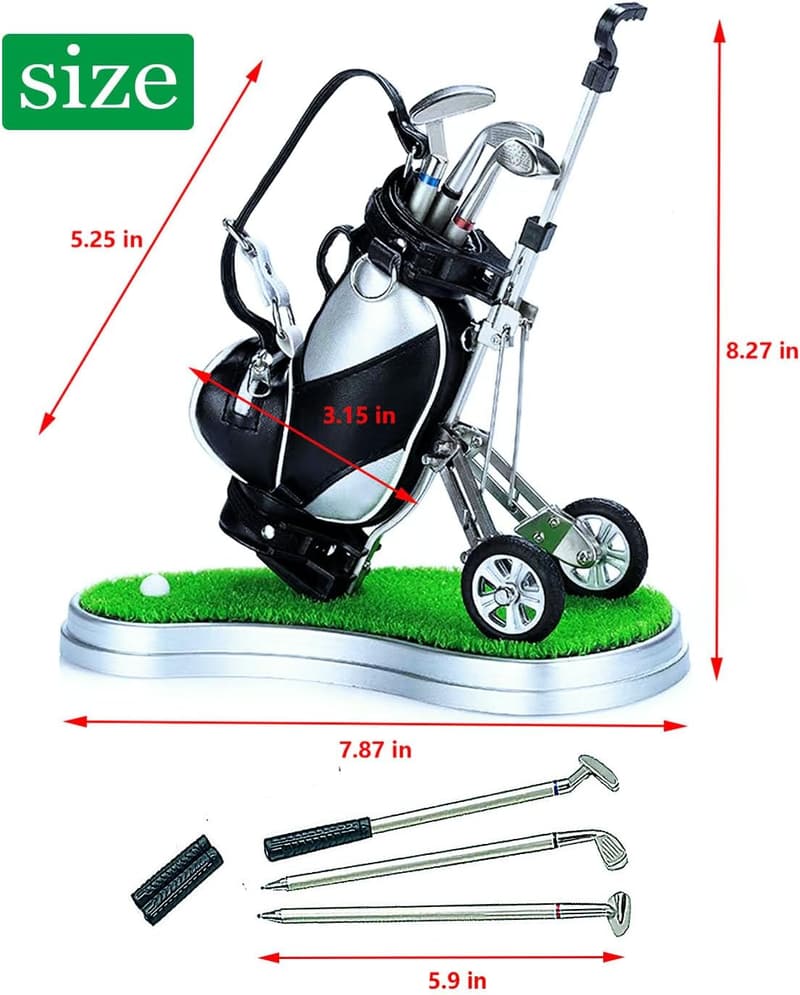 Golf Pen Holder Set with 3 Club Pens - Funny Gifts for Golfers