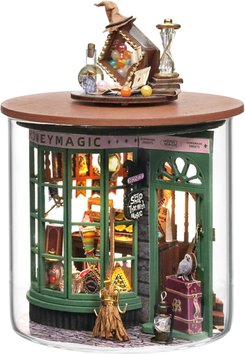 Valentine's Day 3D Wooden Dollhouse Kit with LED Lights