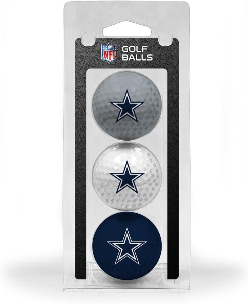 NFL Regulation Golf Balls, 3-Pack with Durable Team Logo