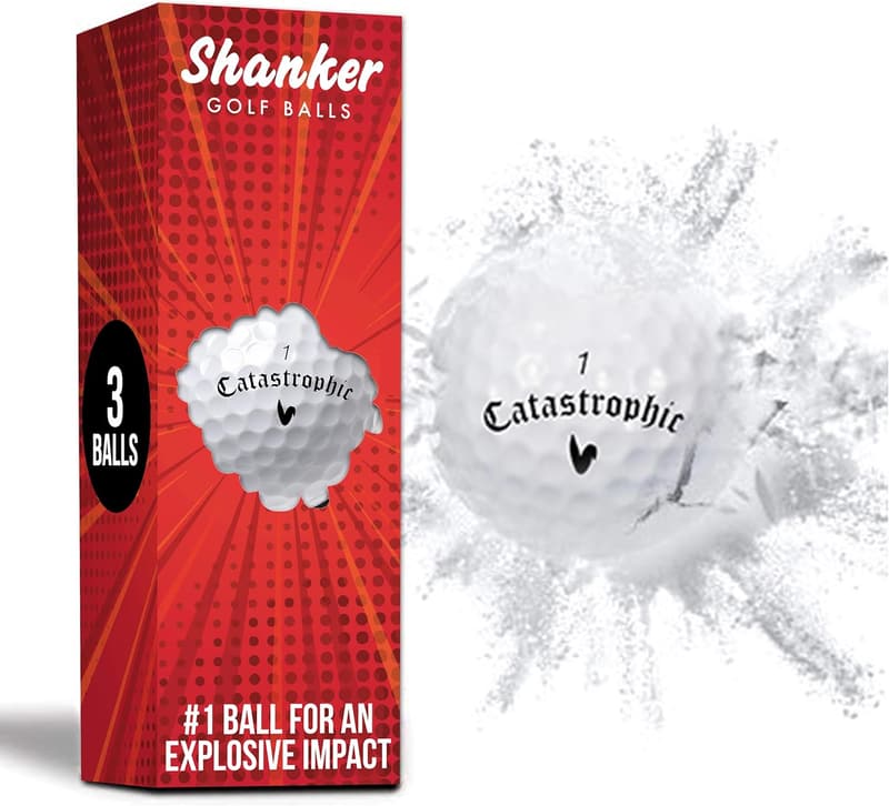 Golf Exploding Prank Balls - Funny Novelty Sleeve of 3
