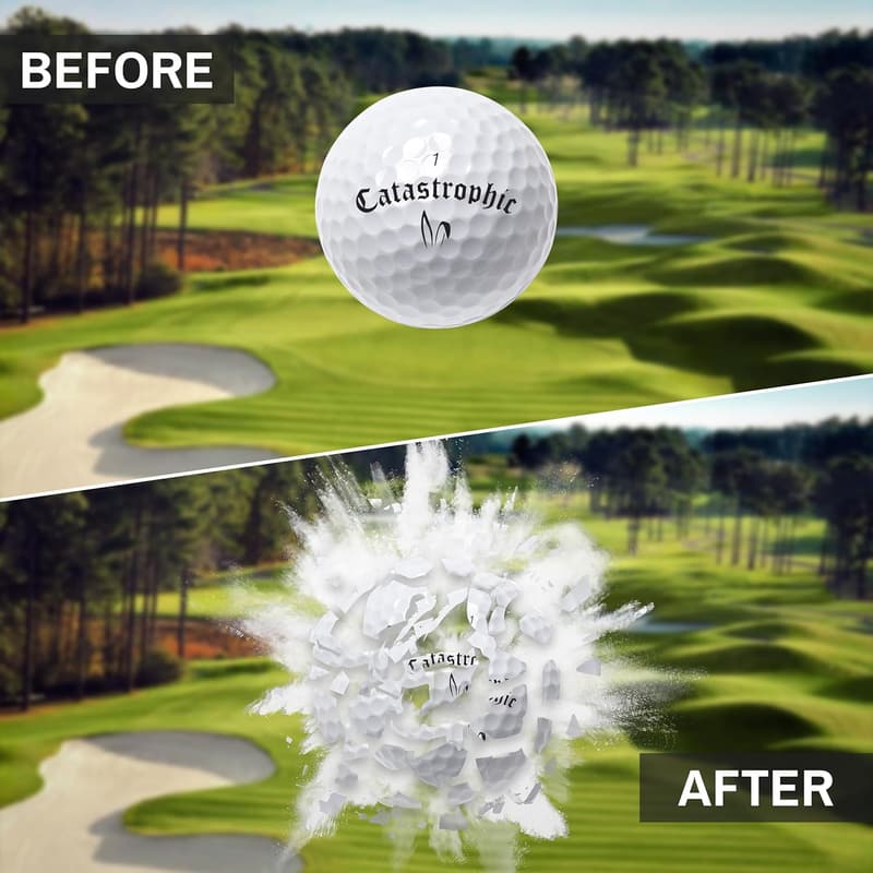 Golf Exploding Prank Balls - Funny Novelty Sleeve of 3