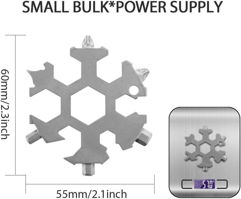 19-in-1 Snowflake Multitool for Men - Ideal Christmas Gift