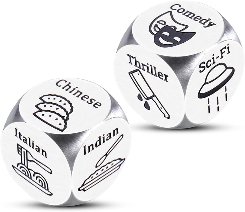 Movie Food Decision Dice for Couples - Fun Gift for Him/Her