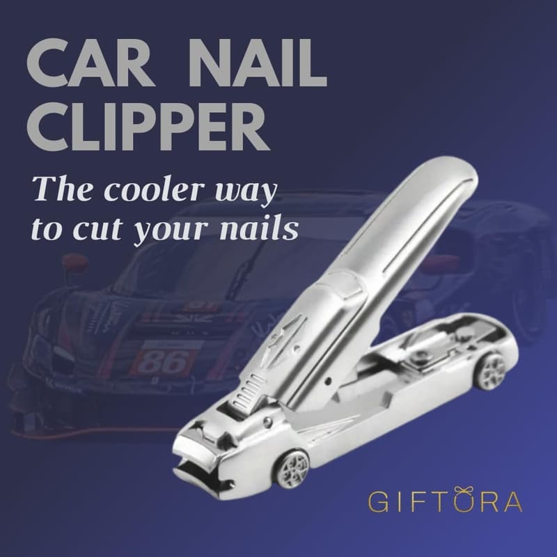Car-Shaped Nail Clipper - Premium Metal Grooming Tool for Men