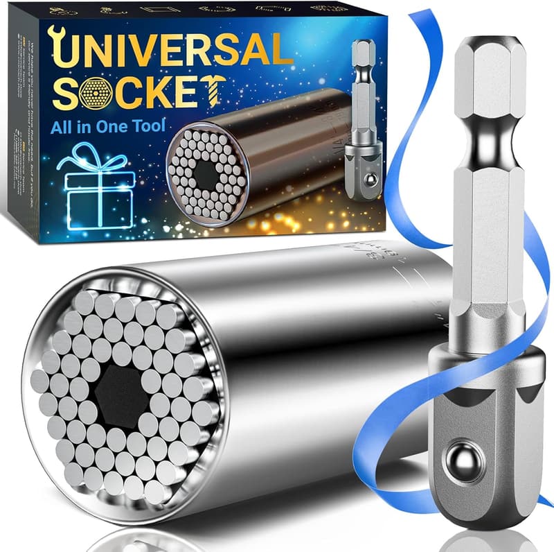 Universal Socket Tool Set - Power Drill Adapter - Perfect Gift for Dad
