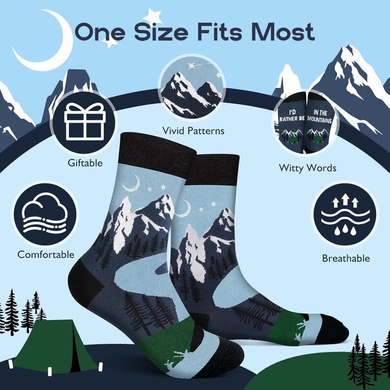 Funny Socks - I'd Rather Be Funny - Gifts for Men & Women