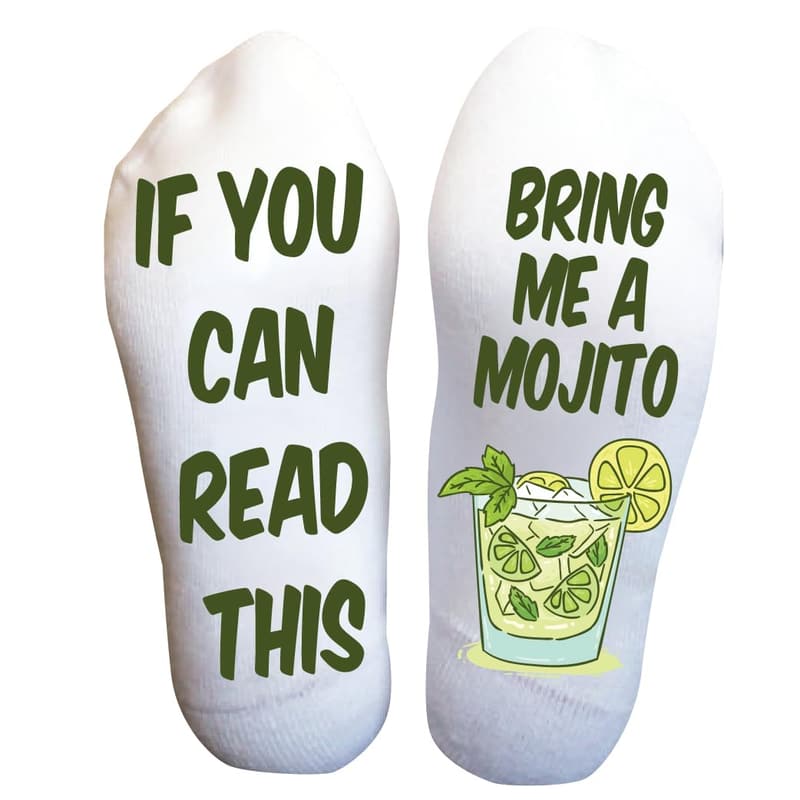 Mojito Cocktail Socks - Fun Gift for Men and Women