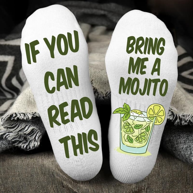 Mojito Cocktail Socks - Fun Gift for Men and Women