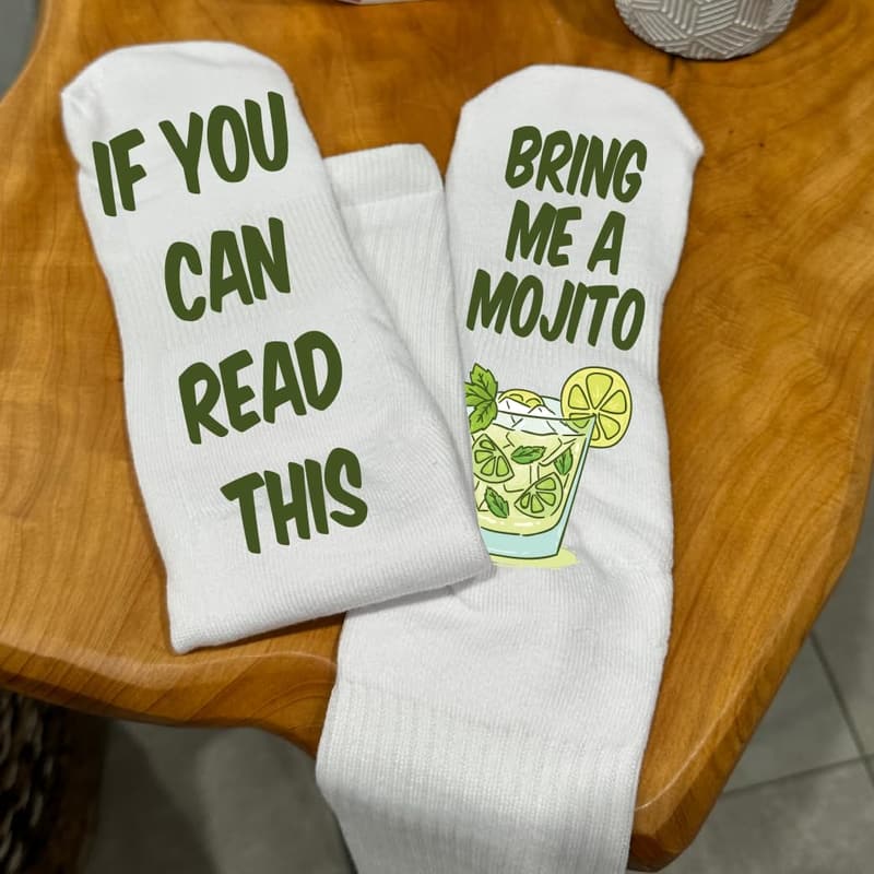 Mojito Cocktail Socks - Fun Gift for Men and Women