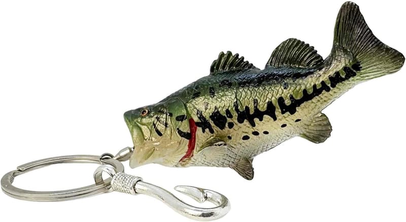 Fishing Keychain for Men - Funny Bass Gift for Dads & Boyfriends