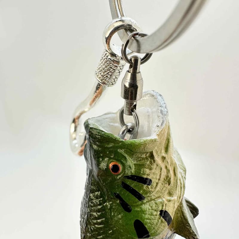 Fishing Keychain for Men - Funny Bass Gift for Dads & Boyfriends