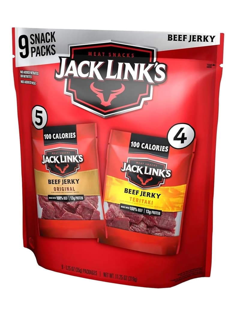 Beef Jerky Variety Pack - Original & Teriyaki, 9 Individual Bags