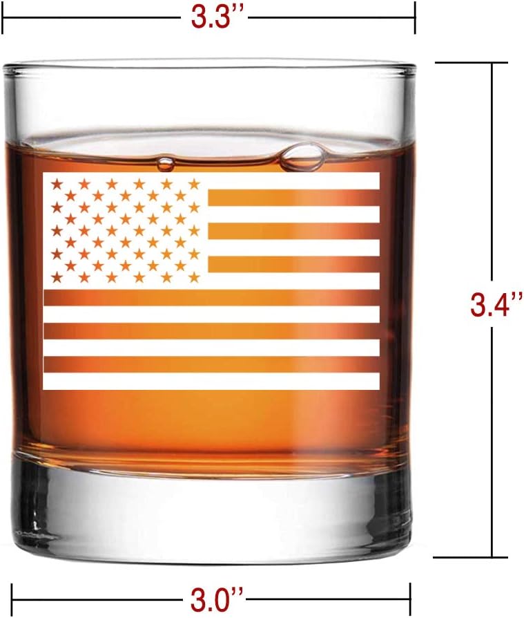 American Flag Whiskey Glass - Ideal Gift for Dad