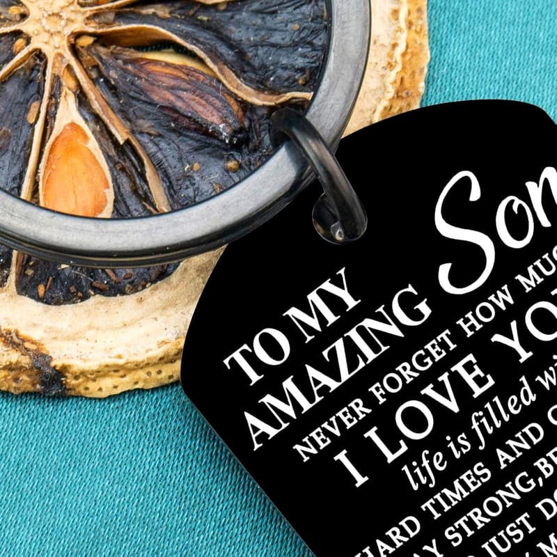 To My Son Inspirational Keychain - Gift from Parents