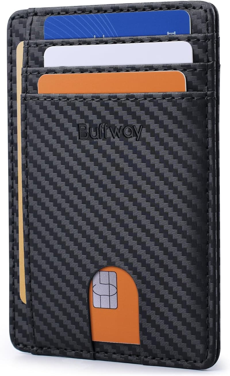 Slim RFID Blocking Leather Wallet for Men and Women